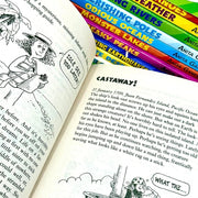 Horrible Geography book set by Anita Ganeri, Scholastic series, featuring colorful covers and illustrations from the 12-book collection.