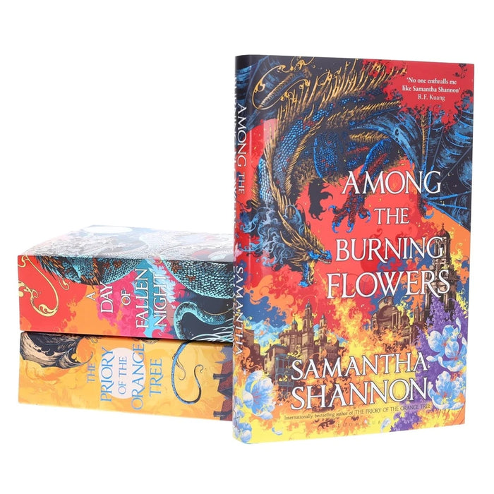 Roots of Chaos Series 3 Books Collection Set by Samantha Shannon(The Priory of the Orange Tree, A Day of Fallen Night  & Among the Burning Flowers(Hardback)) - The Book Bundle