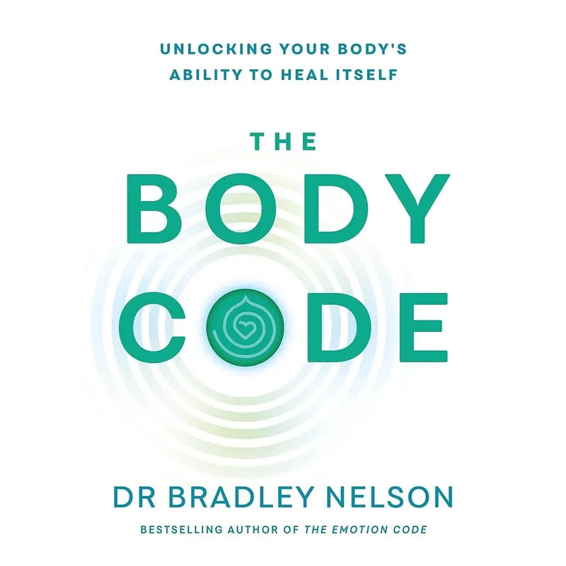 Vermilion set of three Dr. Bradley Nelson books: Emotion Code, Body Code, and Heart Code, with book covers and titles visible.