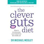Three-book collection set of Diet Myth, Identically Different, and Clever Guts Diet by Michael Mosley and Tim Spector, featuring book covers.