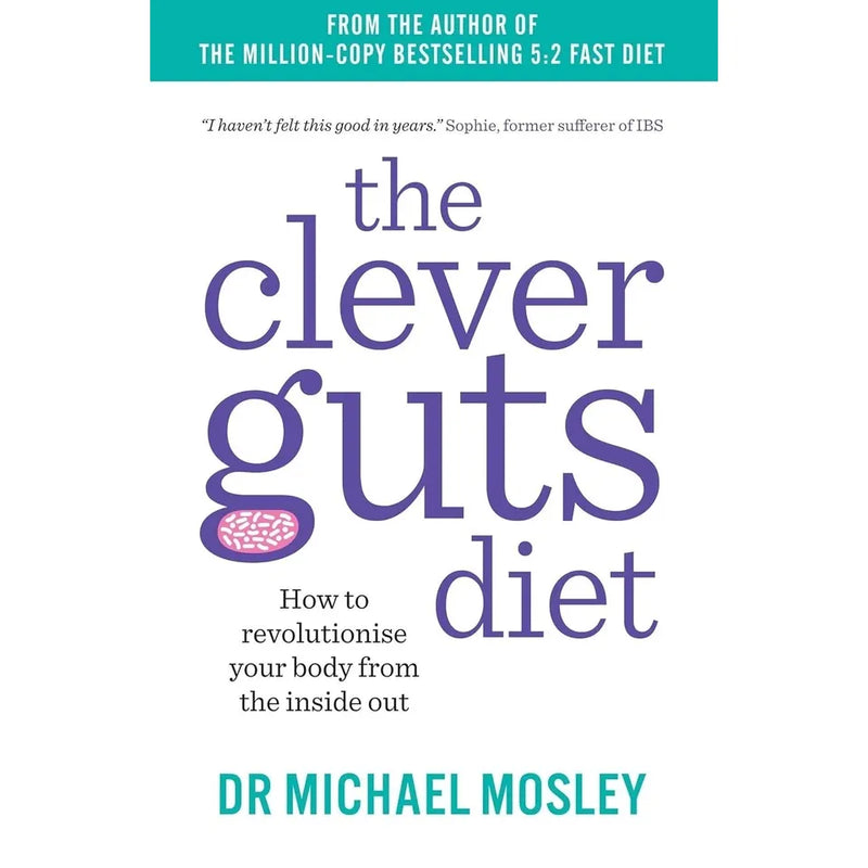 Three-book collection set of Diet Myth, Identically Different, and Clever Guts Diet by Michael Mosley and Tim Spector, featuring book covers.