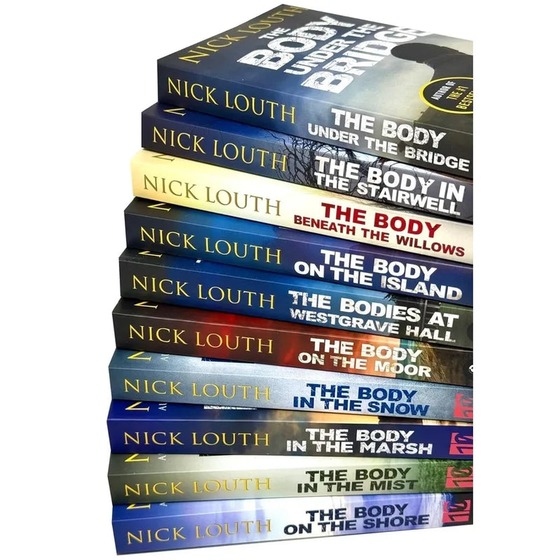 Set of 10 Canelo crime thriller books from the Craig Gillard series by Nick Louth, featuring colorful cover art and spine details.