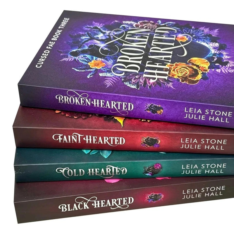Cursed Fae Series 4 Books Collection Set By Leia Stone & Julie Hall (Cold Hearted ,Faint Hearted ,Broken Hearted & Black Hearted) - The Book Bundle