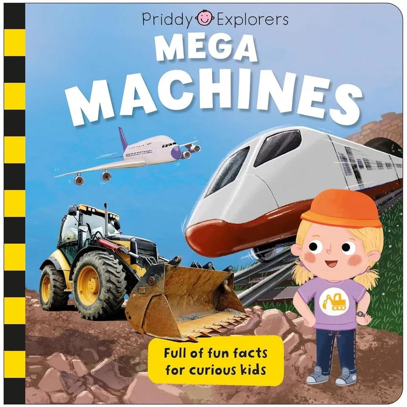 Priddy Explorers Series 8 Books set by Roger Priddy, featuring space, sharks, dinosaurs, human body, bugs, volcanoes, rocks, mega machines, predators