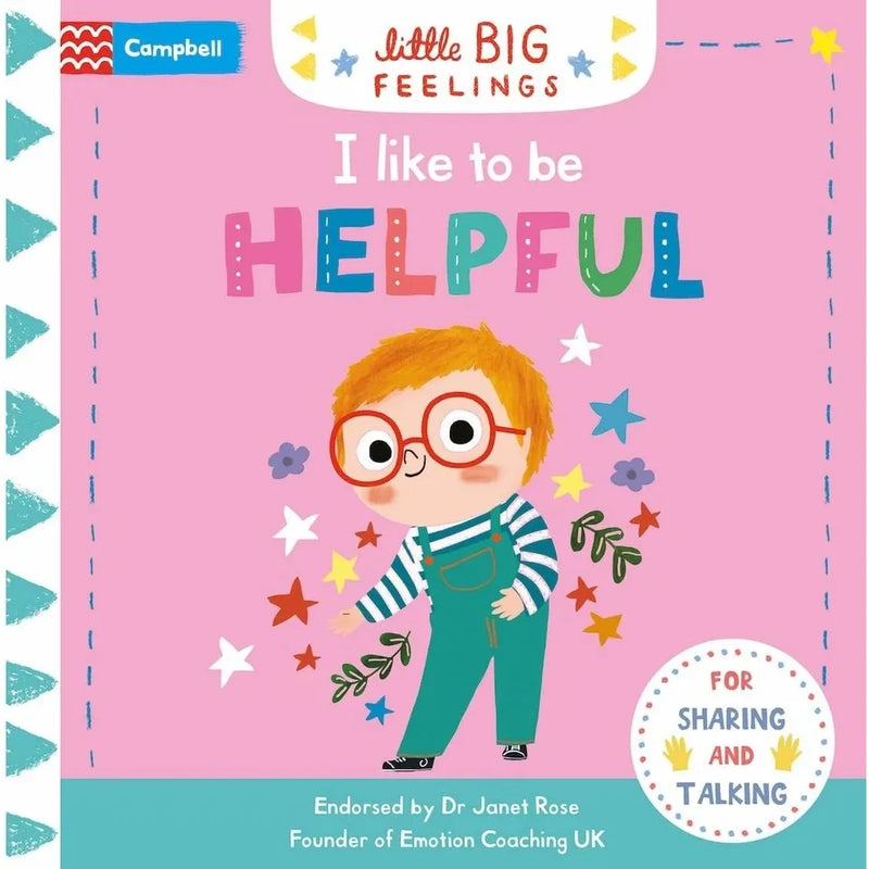 Campbell Little Big Feelings Series 8 children's books collection by Campbell Books, featuring colorful covers on a display.