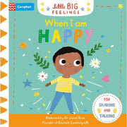 Campbell Little Big Feelings Series 8 books collection set by Campbell Books, featuring colorful covers on a display shelf.