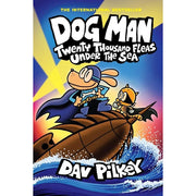 Dog Man Series 11-14 collection of four books by Dav Pilkey, featuring colorful covers and cartoon-style illustrations.
