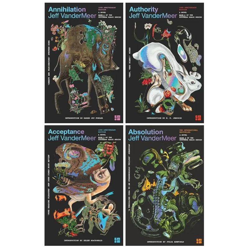Four-book Southern Reach Series by Jeff VanderMeer collection set, featuring cover art from HarperCollins UK Ltd.