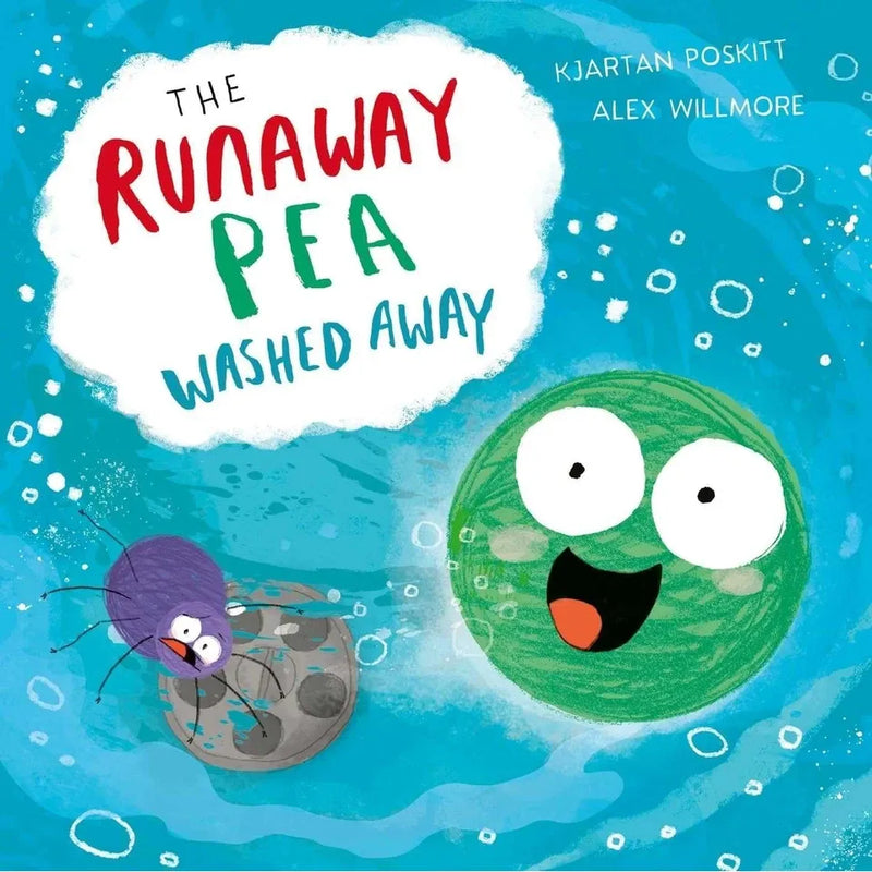 The Runaway Pea Series 3 books collection set by Kjartan Poskitt and Alex Willmore featuring colorful cover art of The Runaway Pea books.