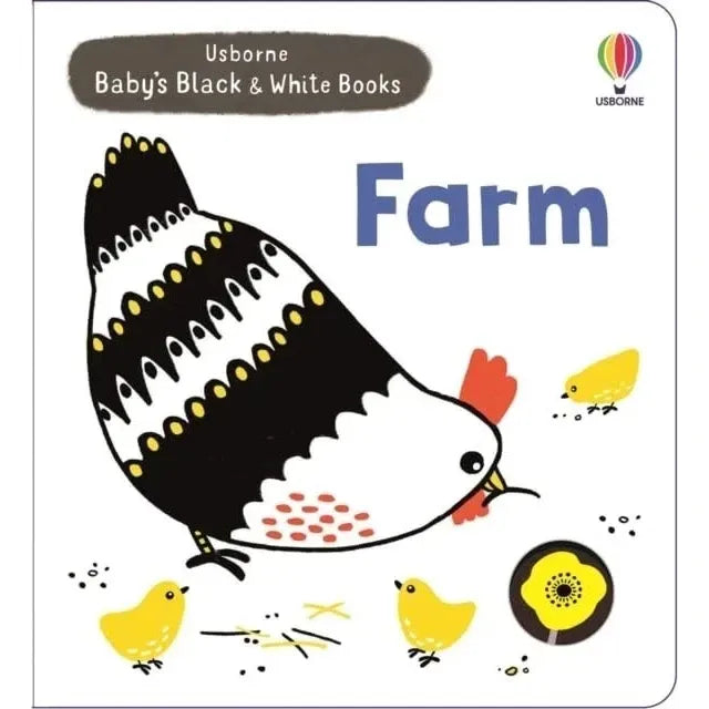 Baby's Black and White Collection 6 Books Set By Mary Cartwrigh( Hello,Bedtime,Animals,Farm,Outdoors) - The Book Bundle