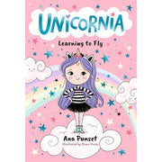 Unicornia Series 5 Books collection set by Ana Punset and Diana Vicedo, including Learning to Fly, A Magical Birthday, and more.