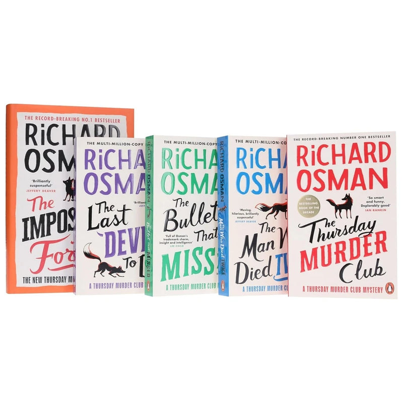 Thursday Murder Club Mysteries 5 Books Collection Set(Thursday Murder Club Mysteries Series ,The Thursday Murder Club, The Man Who Died Twice, The Bullet That Missed ,The Last Devil To Die  & The Impossible Fortune) - The Book Bundle