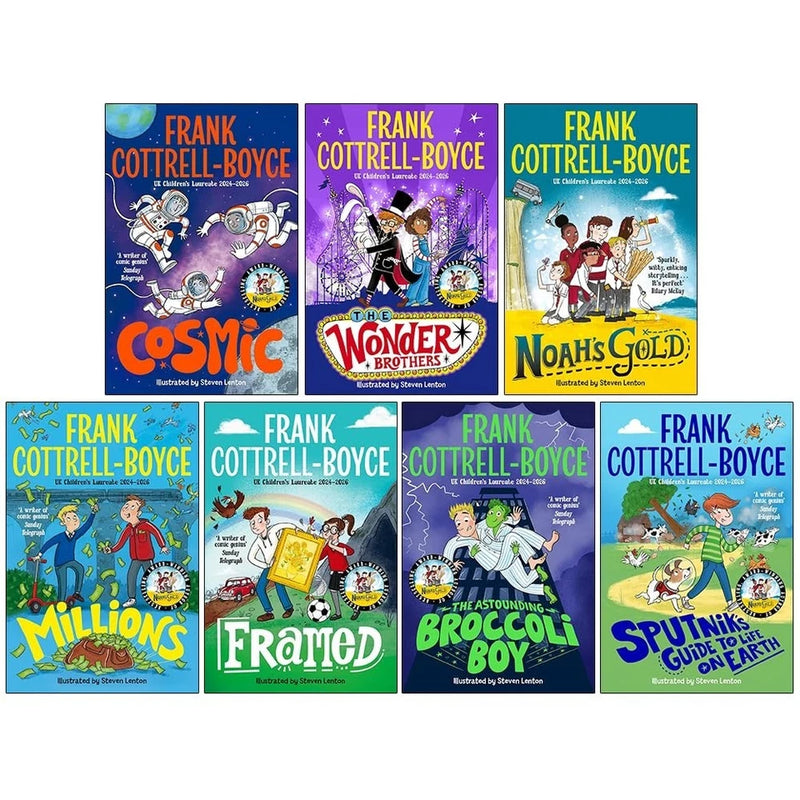 Frank Cottrell-Boyce Collection 7 Books Set (Cosmic, The Wonder Brothers, Noah's Gold, Millions, Framed, The Astounding Broccoli Boy & Sputnik's Guide to Life on Earth) - The Book Bundle