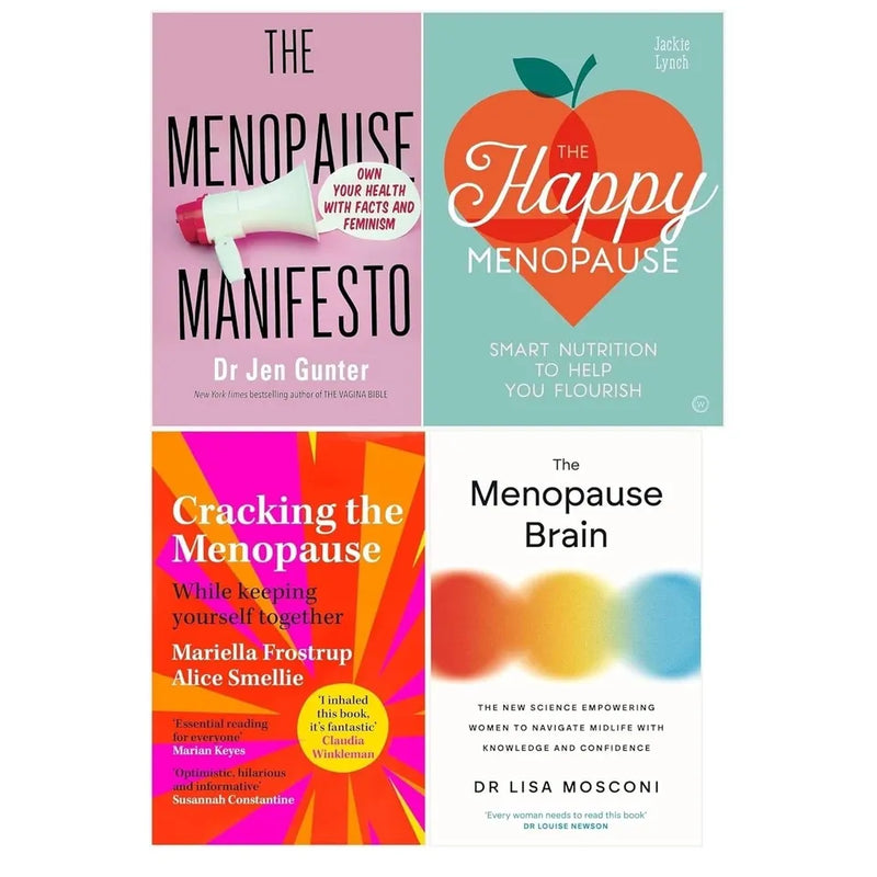 Menopause Manifesto, Cracking the Menopause, Brain,Happy Menopause 4 Books Collection Set - The Book Bundle
