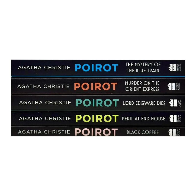 Hercule Poirot Series 5 Books Collection Set By Agatha Christie (Black Coffee, Peril at End House, Lord Edgware Dies, Murder on the Orient Express & The Mystery of the Blue Train) - The Book Bundle