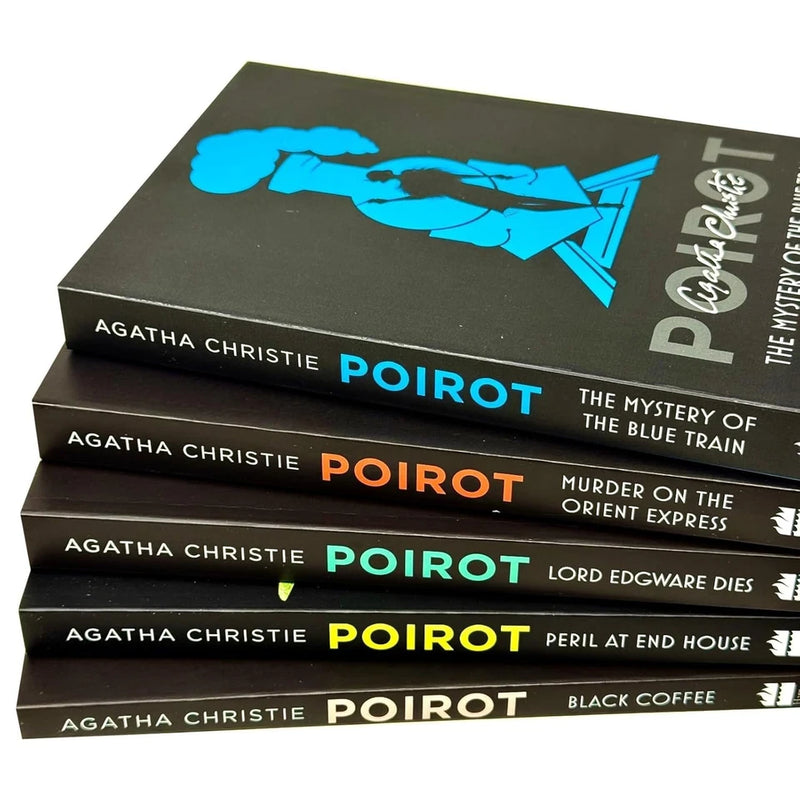 Hercule Poirot Series 5 Books Collection Set By Agatha Christie (Black Coffee, Peril at End House, Lord Edgware Dies, Murder on the Orient Express & The Mystery of the Blue Train) - The Book Bundle