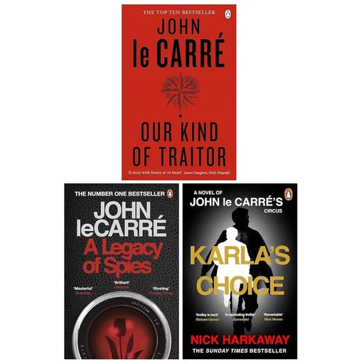 John le Carré , Nick Harkaway Novel 3 Books Collection Set(Our Kind of Traitor , A Legacy of Spies  &  Karla's Choice) - The Book Bundle