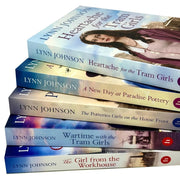 Potteries Girls 5 Books Collection Set by Lynn Johnson(The Girl from the Workhouse ,Wartime with the Tram Girls ,The Potteries Girls on the Home Front, A New Day at Paradise Pottery & Heartache For The Tram Girls) - The Book Bundle