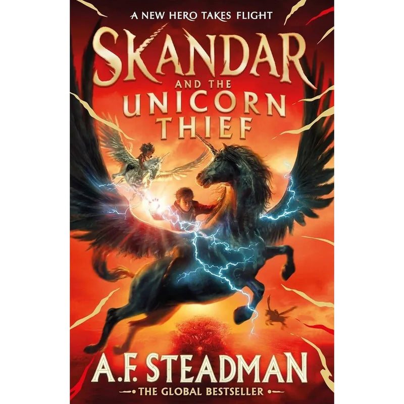 Skandar Series 4 Books Collection Set by A. F.Steadman(Secret Element,Chaos Trials,Phantom Rider & Unicorn Thief) - The Book Bundle