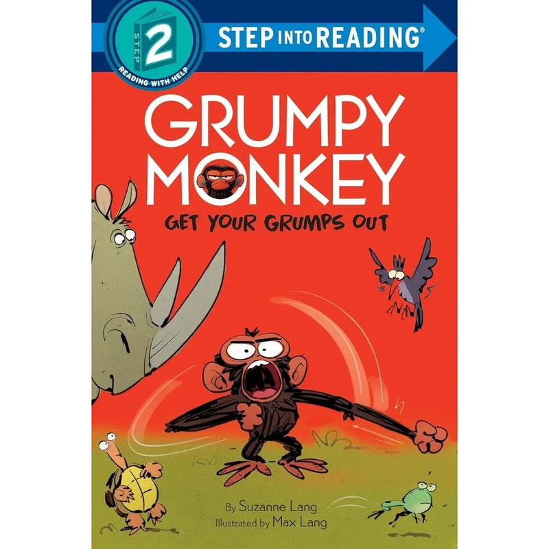 Grumpy Monkey Step Into Reading Series By Suzanne Lang 4 Books Collection Set(Grumpy Monkey Get Your Grumps Out, Grumpy Monkey Ready, Set, Bananas!, Grumpy Monkey The Egg-Sitter  & Grumpy Monkey Too Many Bugs) - The Book Bundle