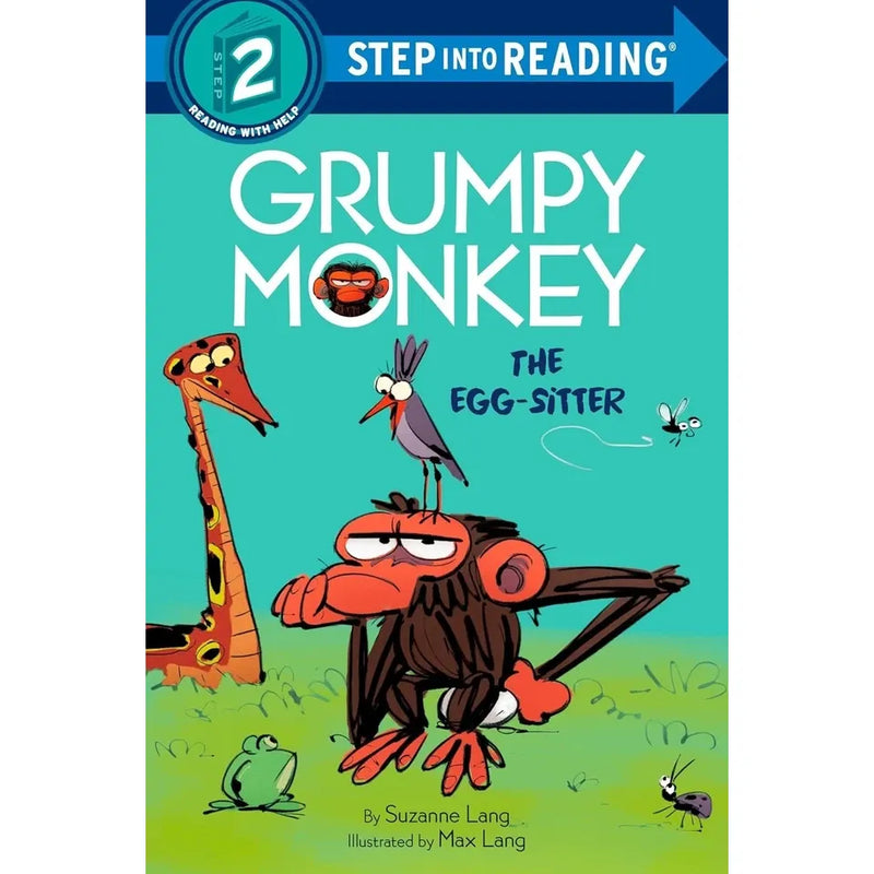Grumpy Monkey Step Into Reading Series By Suzanne Lang 4 Books Collection Set(Grumpy Monkey Get Your Grumps Out, Grumpy Monkey Ready, Set, Bananas!, Grumpy Monkey The Egg-Sitter  & Grumpy Monkey Too Many Bugs) - The Book Bundle