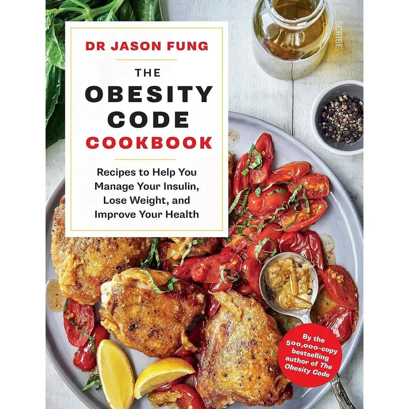 Dr. Jason Fung Collection of two hardcover books: The Hunger Code and The Obesity Code Cookbook, from Greystone Books.