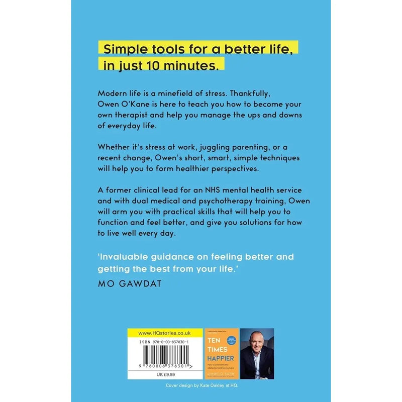 Hardcover of "How to Be Your Own Therapist" by Owen O’Kane, featuring the book cover with title and author's name.