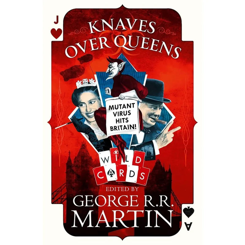 Five paperback books from the Wild Cards series by George R.R. Martin in a HarperVoyager collection set.