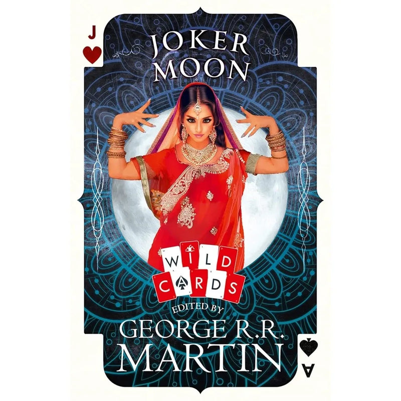 Five paperback Wild Cards Series books by George R.R. Martin, fiction collection in a HarperVoyager set, shown in a tidy stack.