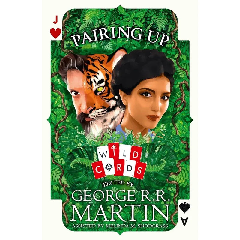 Five paperback books from the Wild Cards series by George R.R. Martin in a HarperVoyager collection set, featuring colorful cover art.