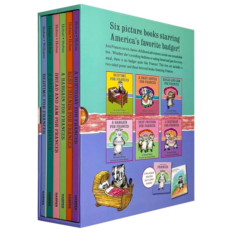 Six paperback books from the Frances Collection by Russell Hoban, designed for children aged 3 to 7, in a compact box set.