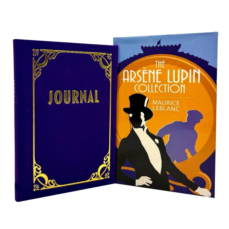Seven hardcover Arsène Lupin books by Maurice Leblanc in a collection set, published by Arcturus Publishing Ltd, featuring classic detective fiction.