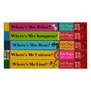 Set of five Nosy Crow board books from Ingela P Arrhenius' Where's Animals Collection for ages 0-2, featuring colorful animal illustrations.