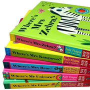 Set of five Nosy Crow Ltd board books from Ingela P Arrhenius' Where's Animals Collection for ages 0-2, featuring colorful animal illustrations.