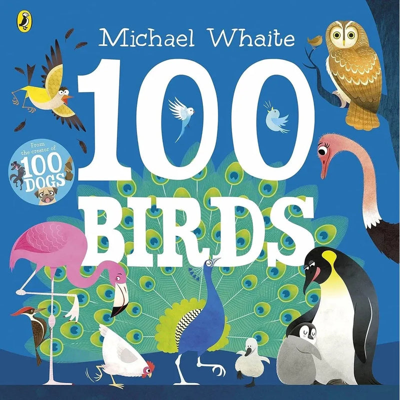 Set of 4 paperback children's books from 100 Dogs by Michael Whaite, suitable for ages 3-7, published by Puffin/Hodder Children's Books.