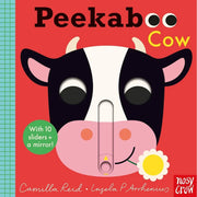 Set of four Peekaboo Series board books for ages 0-2 by Camilla Reid, featuring colorful illustrations for early childhood reading.