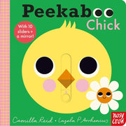Set of four Camilla Reid Peekaboo Series board books for ages 0–2 by Nosy Crow Ltd, featuring colorful, engaging illustrations for young children.