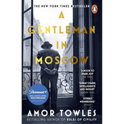 Four paperback books from the Amor Towles Gentleman in Moscow collection set by Windmill Books, Sceptre, Penguin Ltd.