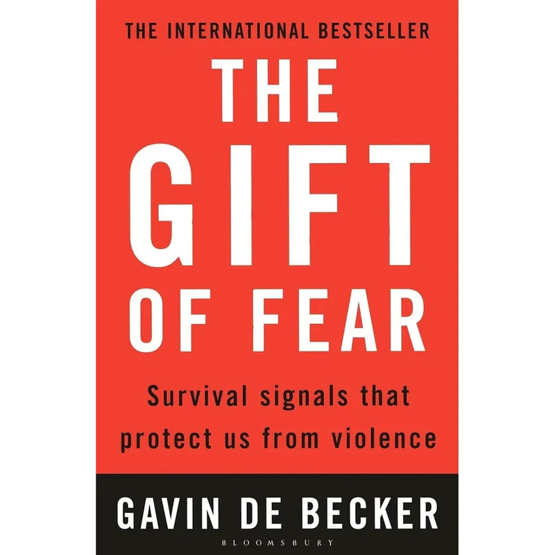 Set of two paperback non-fiction books, "The Gift of Fear" and "The Ultimate Edge" by Gavin de Becker and Dale Carnegie, on a light background.