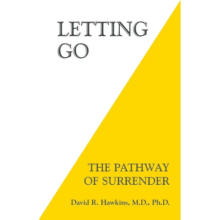 Collection of two paperback non-fiction books, "Letting Go" by David R. Hawkins and "Let Them Go First," by Rupa Publications.