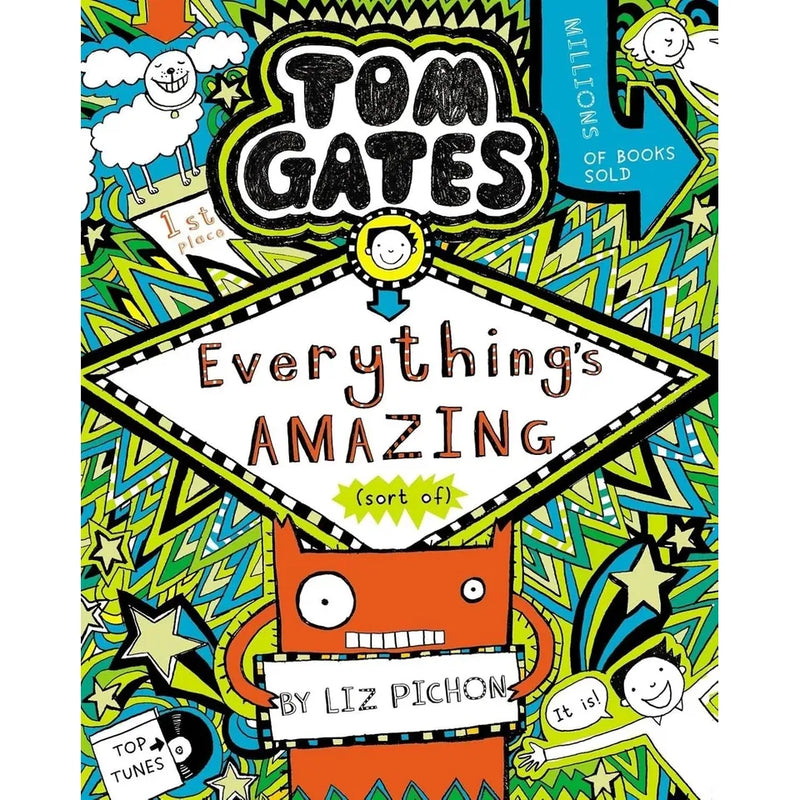 Tom Gates 2 Books Collection set by Liz Pichon, paperback fiction for ages 9-12, featuring colorful book covers.