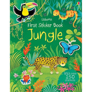 Set of five Usborne First Sticker Books for ages 3-5, paperback collection with colorful illustrations and engaging sticker activities.