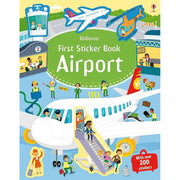 Set of five Usborne First Sticker Books for ages 3-5, featuring colorful illustrations and engaging sticker activities by Usborne Publishing.