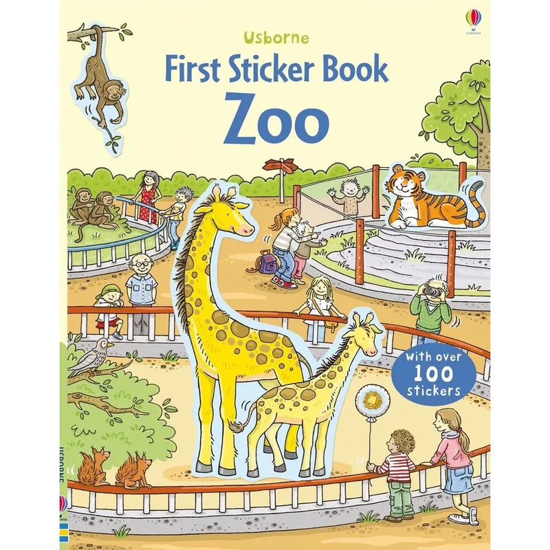 Usborne First Sticker Books collection set featuring engaging activities for ages 3-5, paperback format with colorful illustrations.