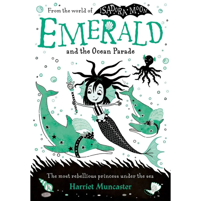 Isadora Moon Emerald Series 7 books collection set by Harriet Muncaster, featuring colorful paperback covers from Oxford University Press UK.