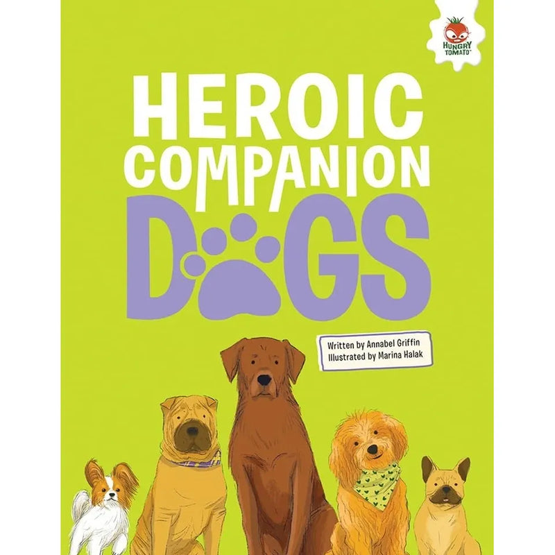 Set of four paperback books from the Heroic Companion Dogs series by Annabel Griffin, featuring fictional stories about heroic dogs.