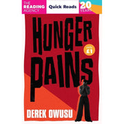 Three paperback books from The Reading Agency Quick Reads 2026 Collection by Derek Owusu, Leye Adenle, and Rachel Hore.