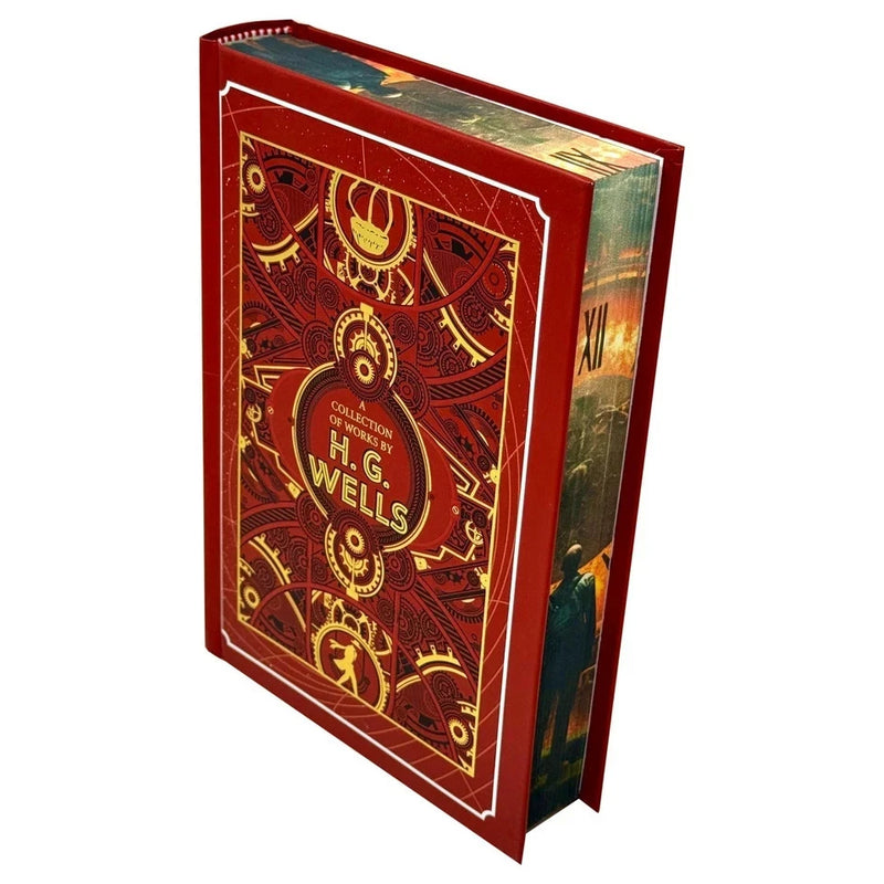 Hardcover collection of H. G. Wells classic science fiction works published by Rupa Publications, featuring vintage-style book covers.