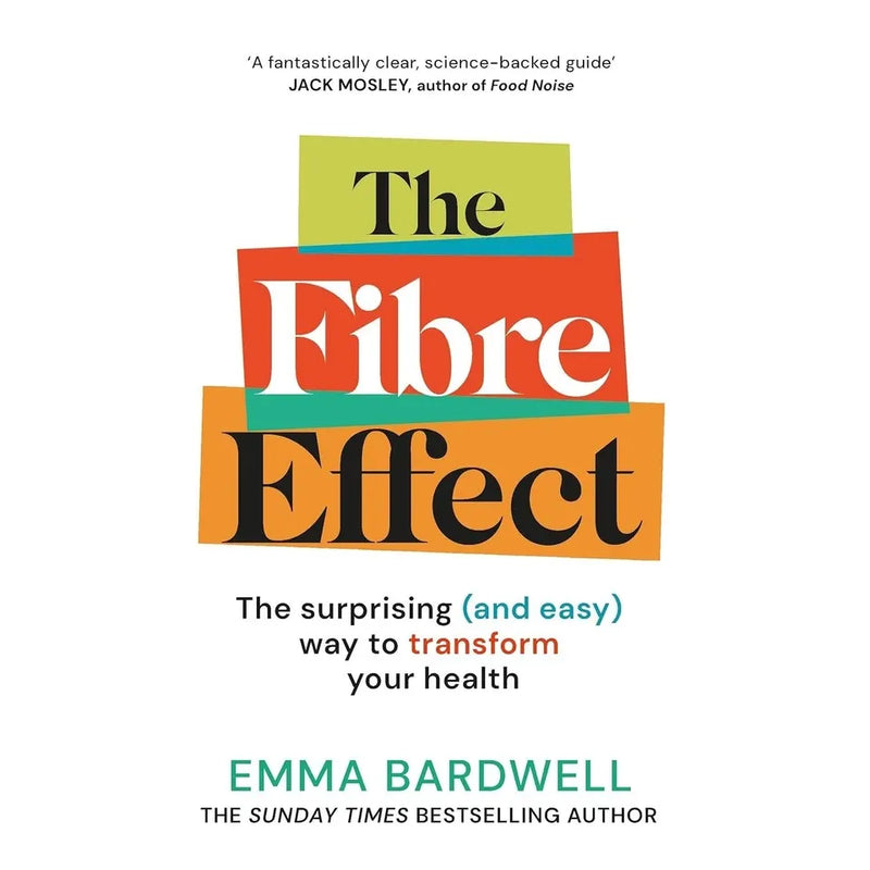 Set of three paperback books by Emma Bardwell, The 30g Plan, The Fibre Effect, and The 30g Plan Cookbook, featuring vibrant cover art.