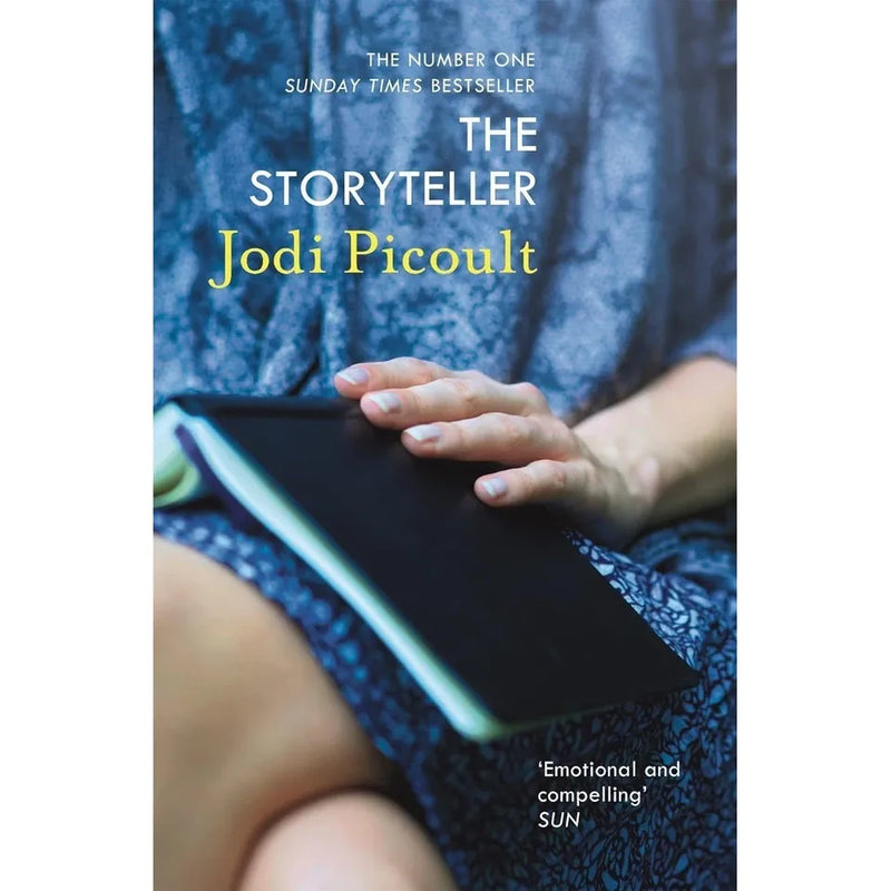 Jodi Picoult book set including The Storyteller, Leaving Time, and Vanishing Acts in paperback form, featuring colorful cover art.